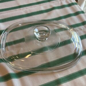 Pyrex oval  Clear Glass Lid 4 F12C